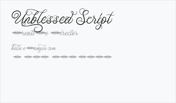 Unblessed Script Business Card