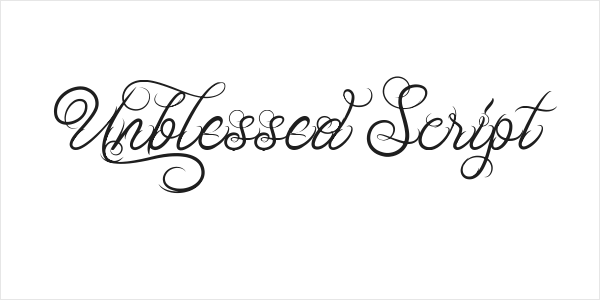 Unblessed Script Logo