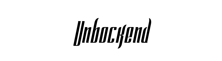Unbockend  免费字体下载
