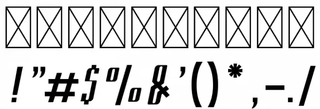 Unbockend Font OTHER CHARS