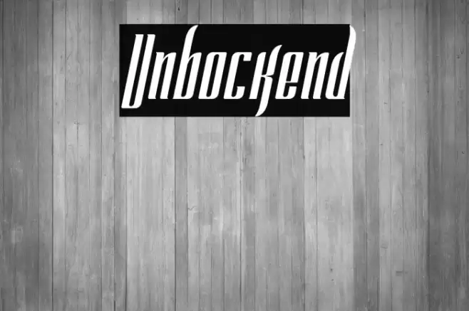 Unbockend Font examples