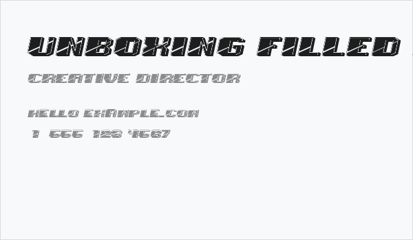 Unboxing Filled Regular Business Card