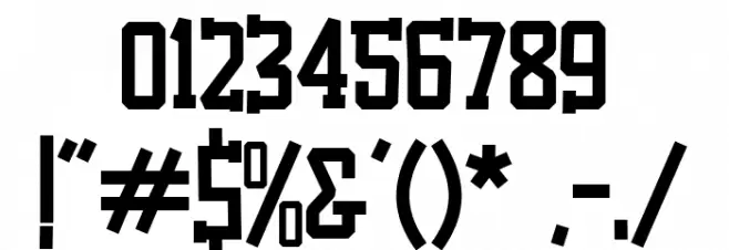 Unboxing Font OTHER CHARS