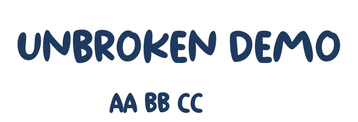 Unbroken Demo Font Preview