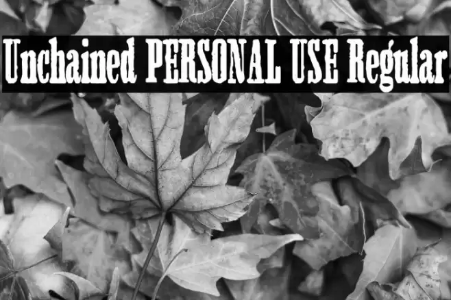 Unchained PERSONAL USE Regular Font examples