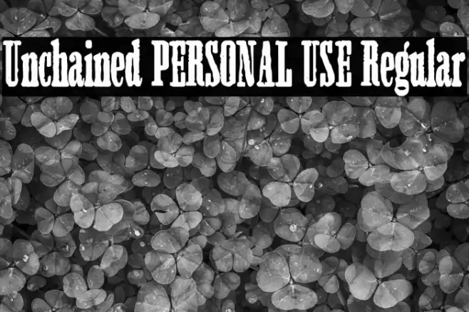 Unchained PERSONAL USE Regular Font examples