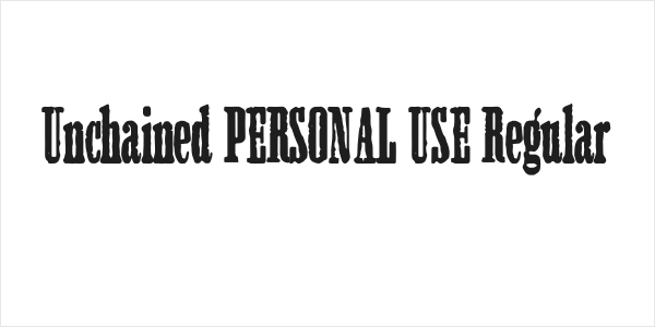 Unchained PERSONAL USE Regular Logo