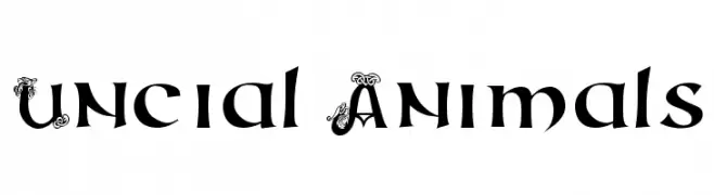 Uncial Animals  Frei Schriftart Herunterladen