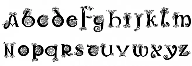 Uncial Animals Font Litere mari
