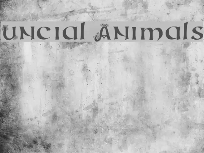 Uncial Animals Font examples