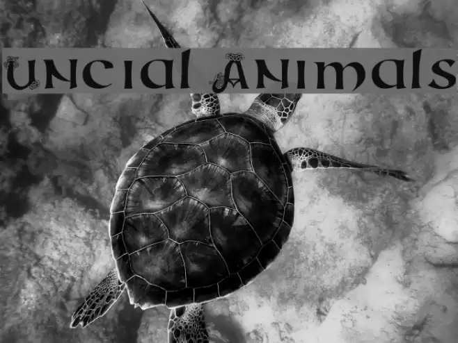 Uncial Animals Font examples