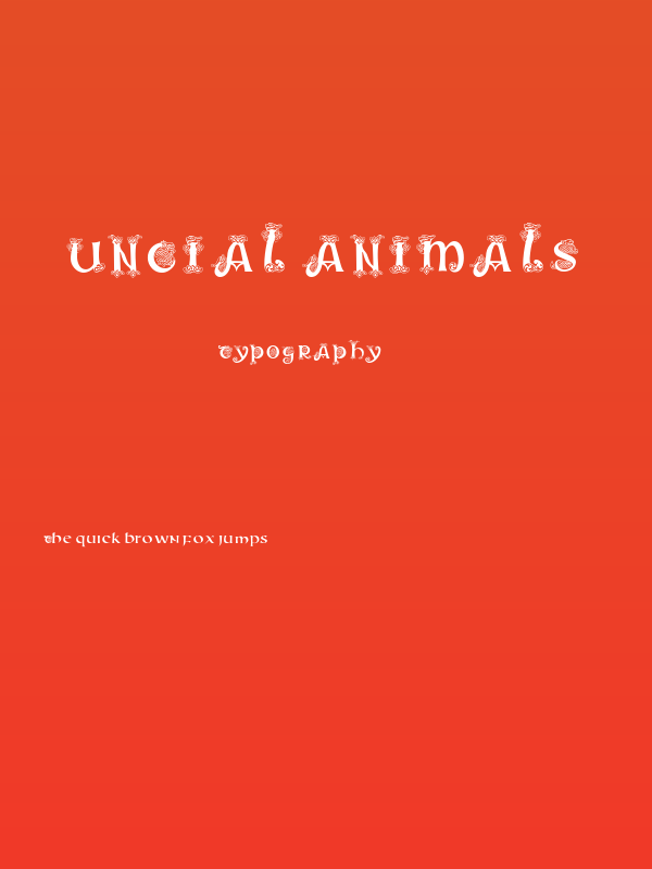 Uncial Animals Poster