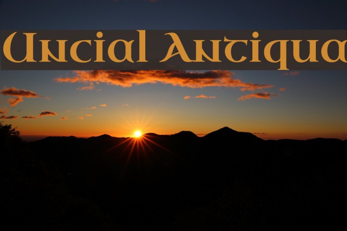 Uncial Antiqua Font examples