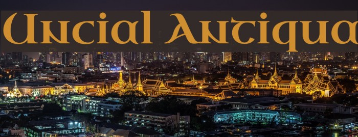 Uncial Antiqua Font examples