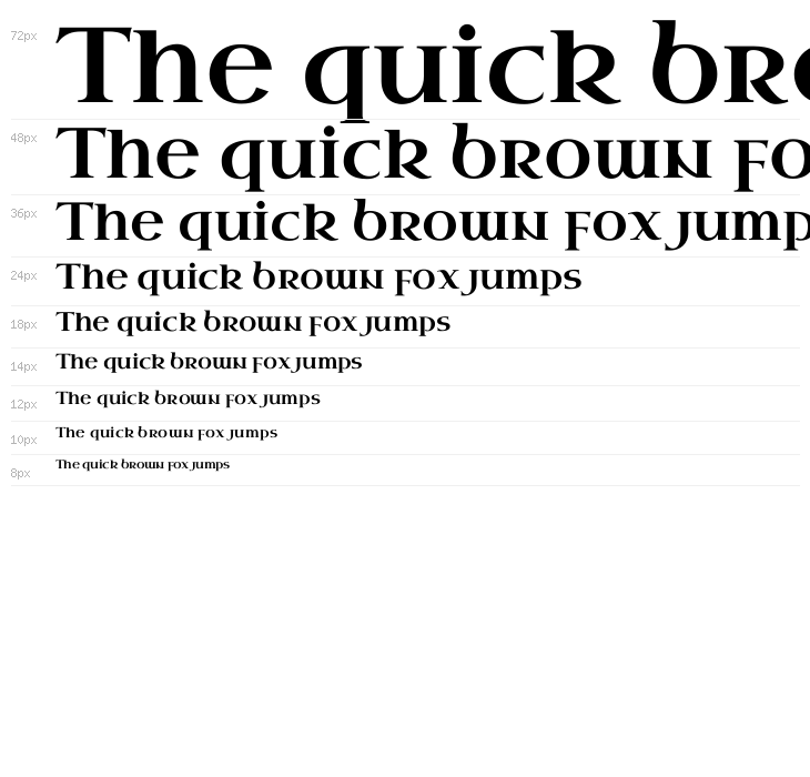 Uncial Antiqua Waterfall