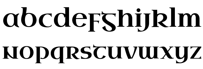 Uncial Antiqua Font LOWERCASE