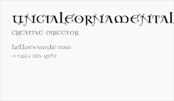 UncialeOrnamentale Business Card
