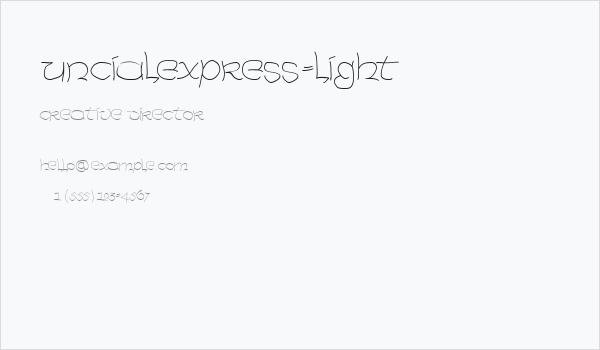 UncialeXpress-Light Business Card