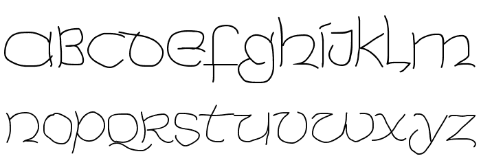 UncialeXpress-Light Font LOWERCASE