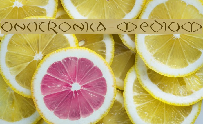 Uncitronica-Medium Font examples