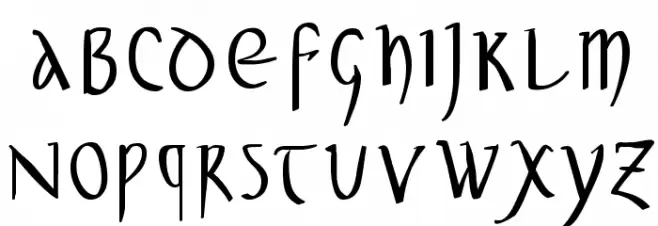 UnclassicQuill-Condensed Caratteri MINUSCOLO