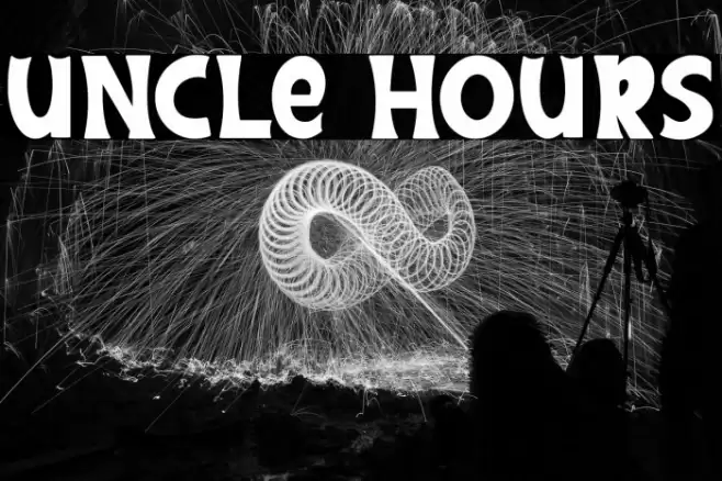 Uncle Hours Font examples