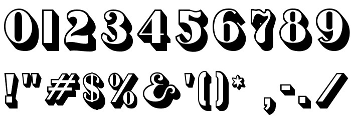 UncleBobMF-Shadow Font OTHER CHARS