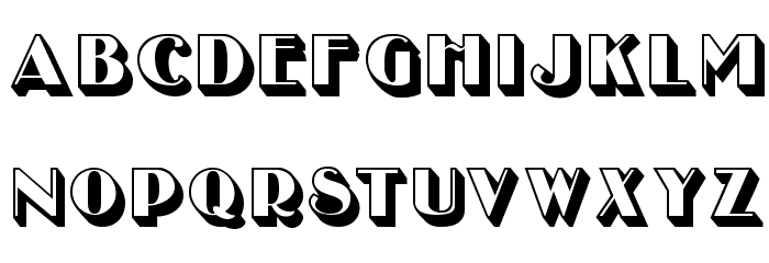 UncleBobMF-Shadow Font LOWERCASE