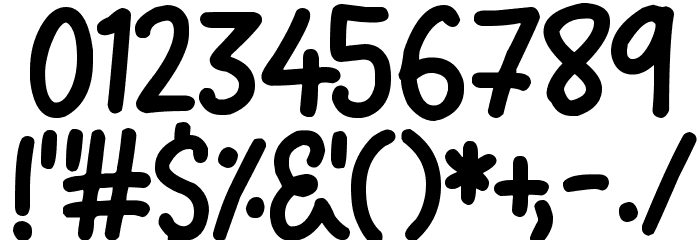 Unconditionally Font OTHER CHARS