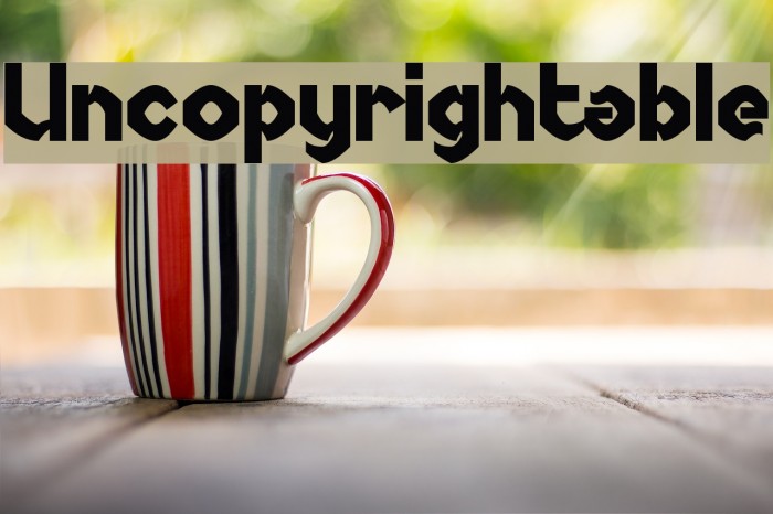 Uncopyrightable Font examples