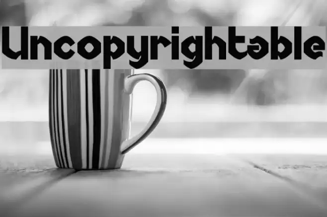Uncopyrightable Schriftart examples