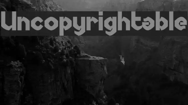 Uncopyrightable Schriftart examples