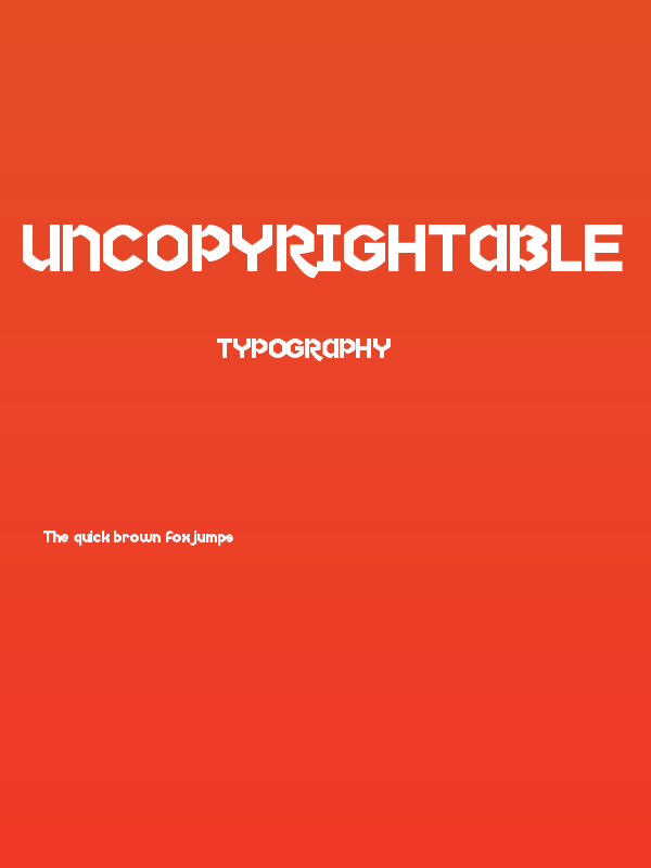 Uncopyrightable Poster