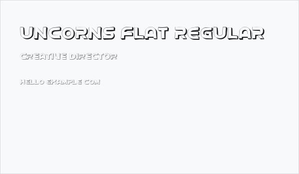 Uncorns Flat Regular Business Card