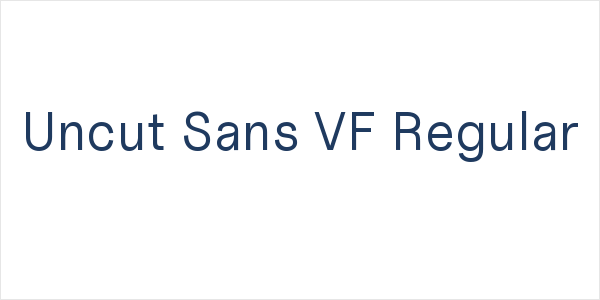 Uncut Sans VF Regular Logo