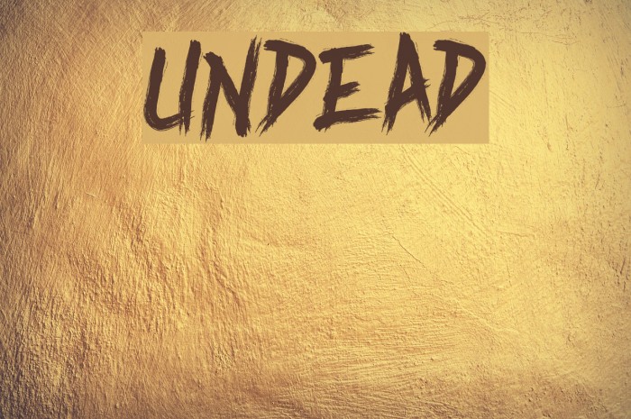 Undead Font examples