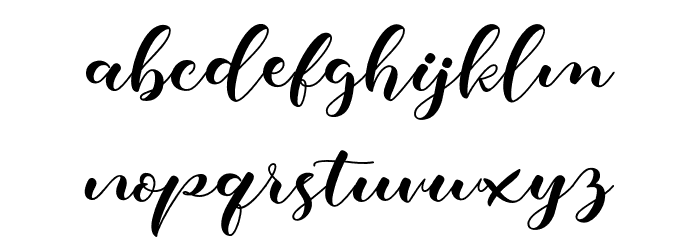 Undella Font LOWERCASE