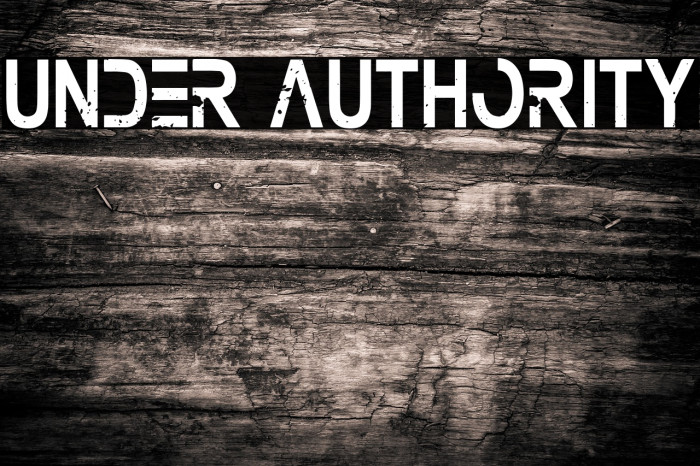 Under Authority Font examples