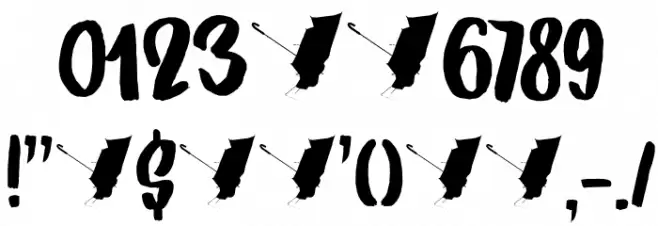 Under My Umbrella DEMO Regular Font OTHER CHARS