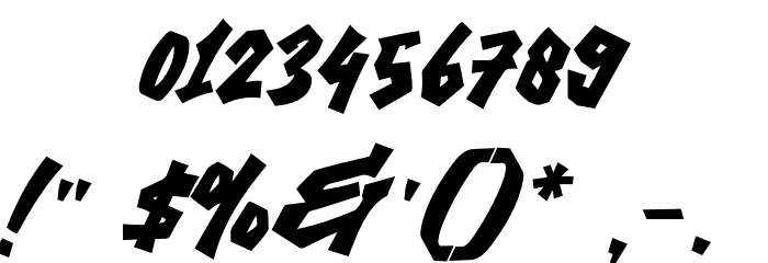 Under Subway Font OTHER CHARS