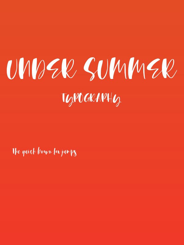 Under Summer Poster