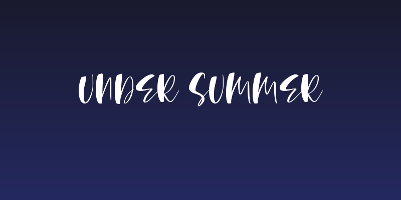 Under Summer Social Header