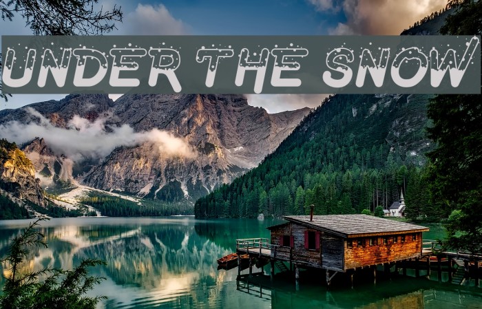 Under The Snow Fonte examples