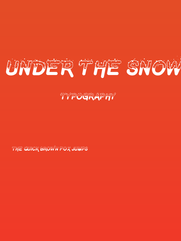 Under The Snow Poster