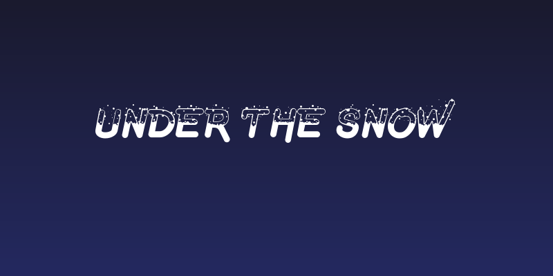 Under The Snow Social Header