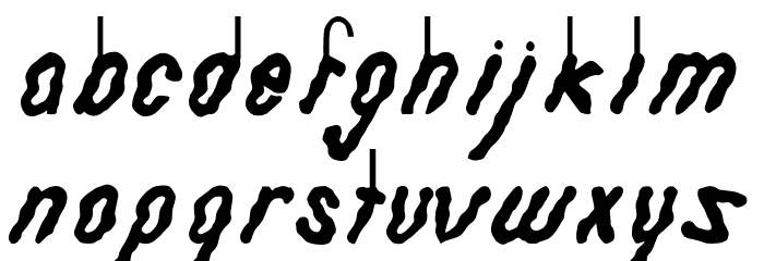 Under The Surface Regular Font LOWERCASE