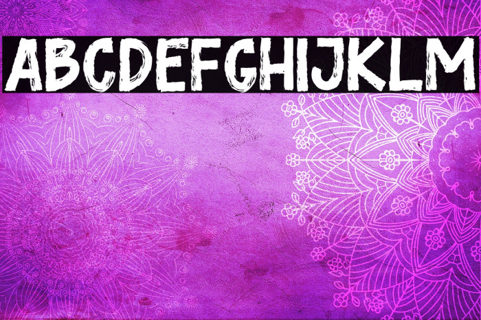 Under Type Font examples