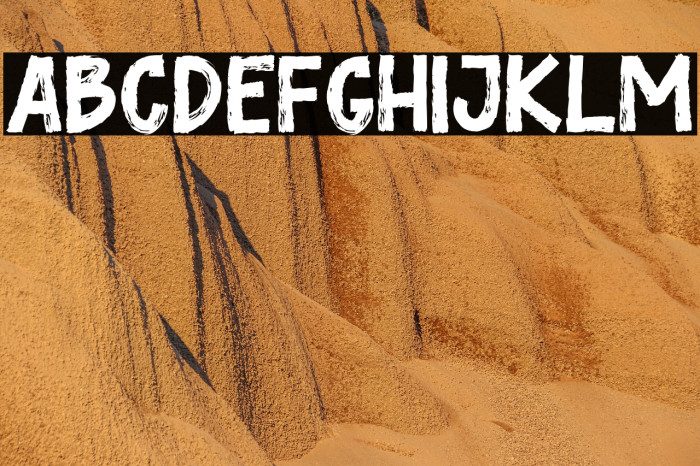 Under Type Font examples