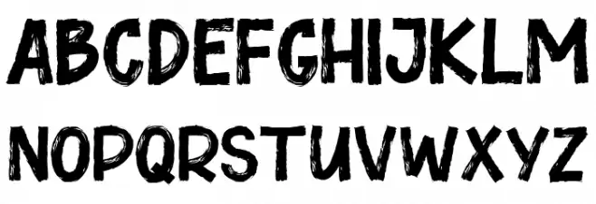 Under Type Schriftart Groß