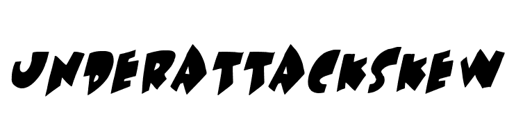 Under attack skew  Frei Schriftart Herunterladen